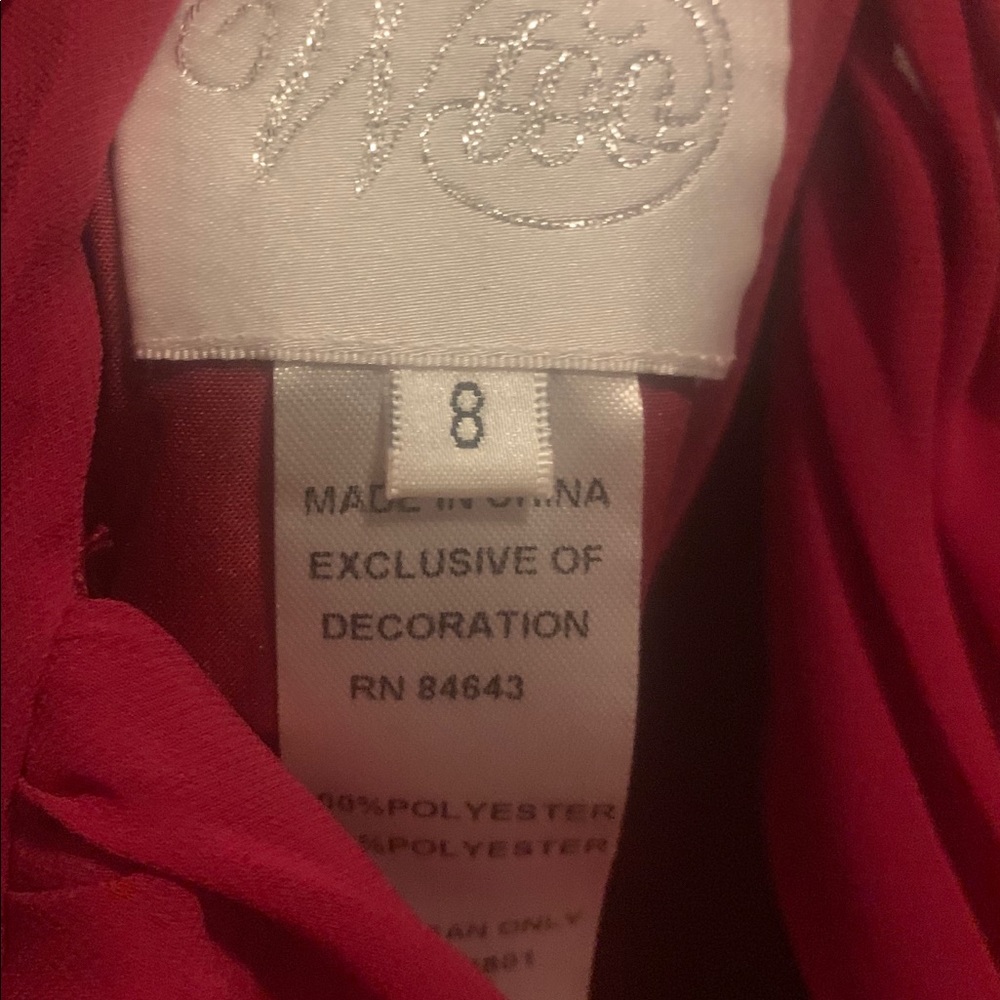 Apple red bridesmaid gown